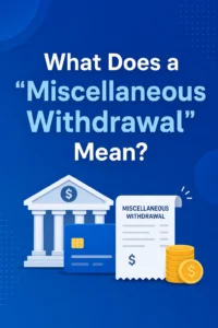 What Does a “Miscellaneous Withdrawal” Mean?