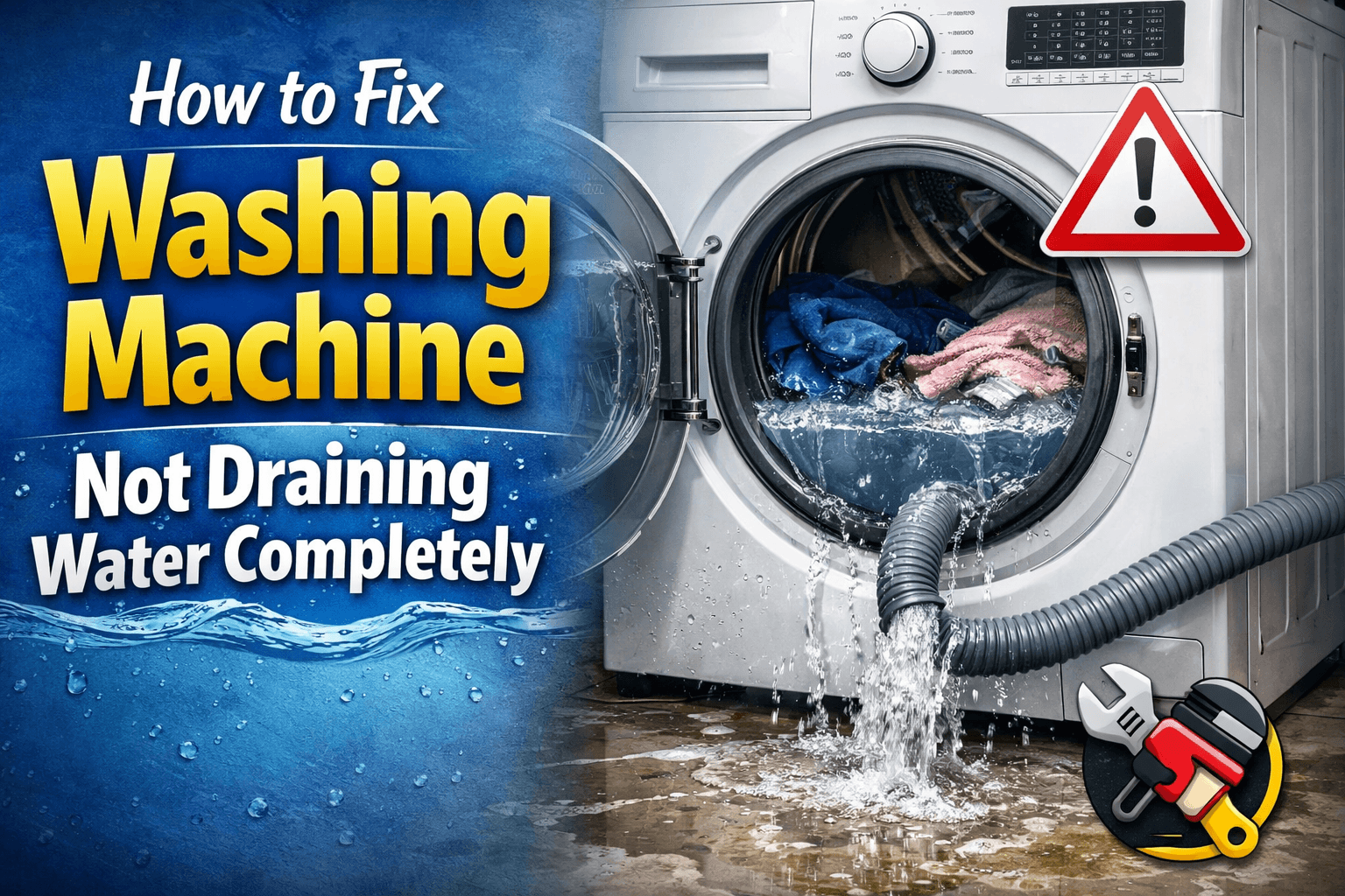 How to Fix Washing Machine Not Draining Water Completely