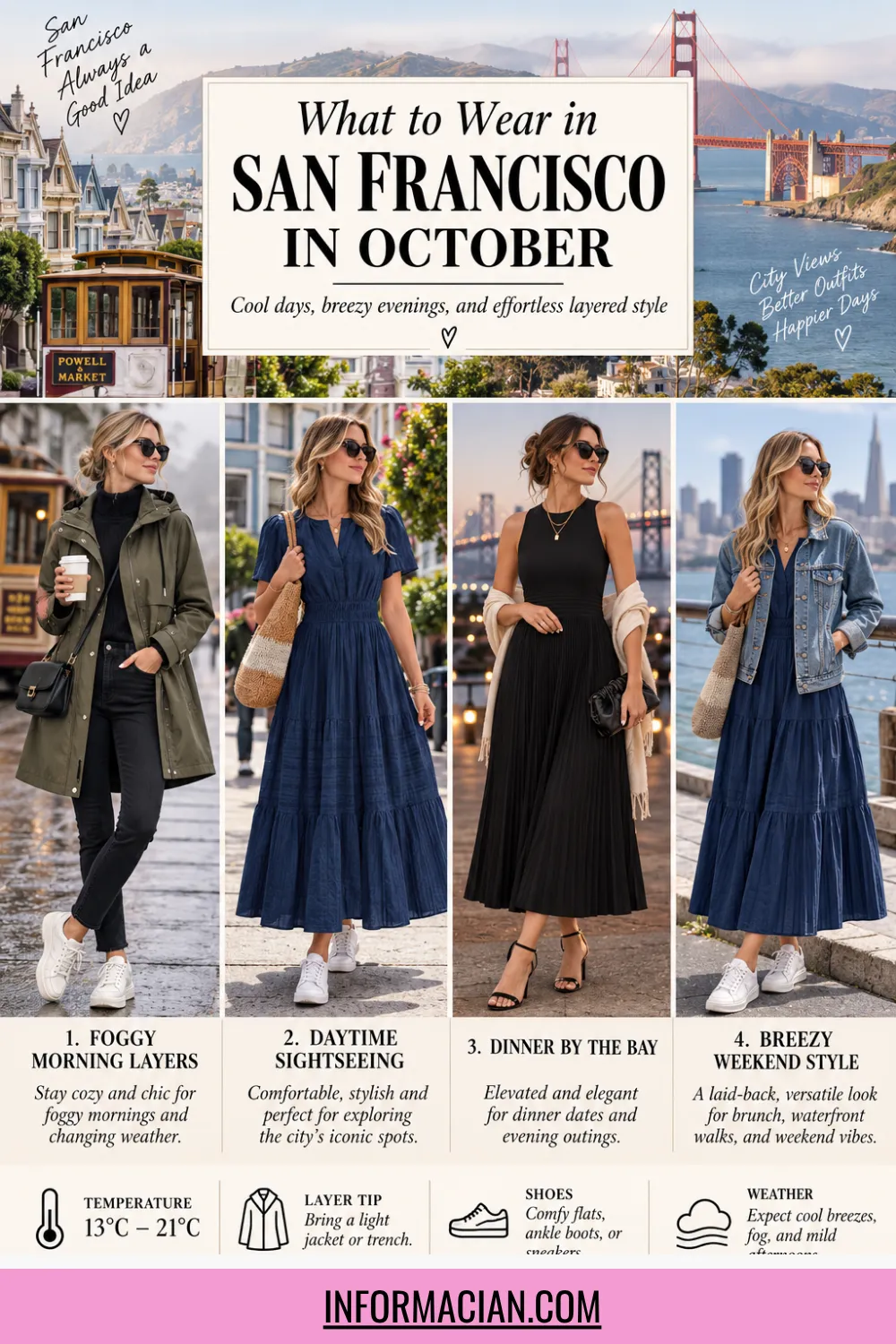 What to Wear in San Francisco in October