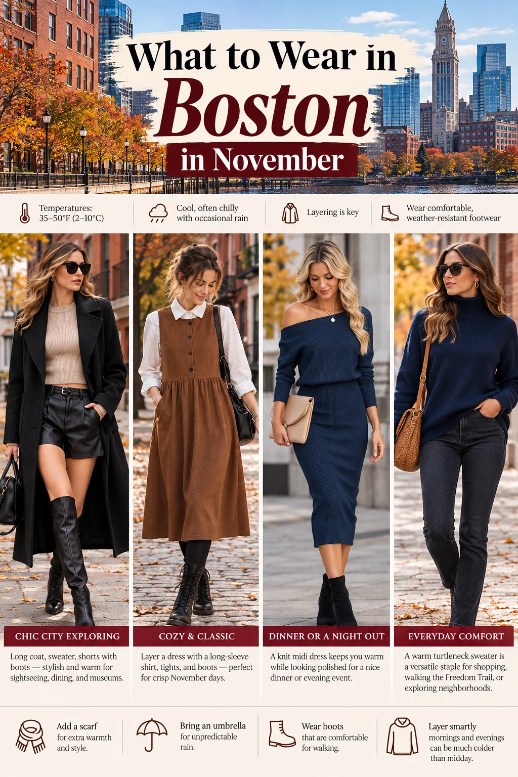 What to Wear in Boston in November